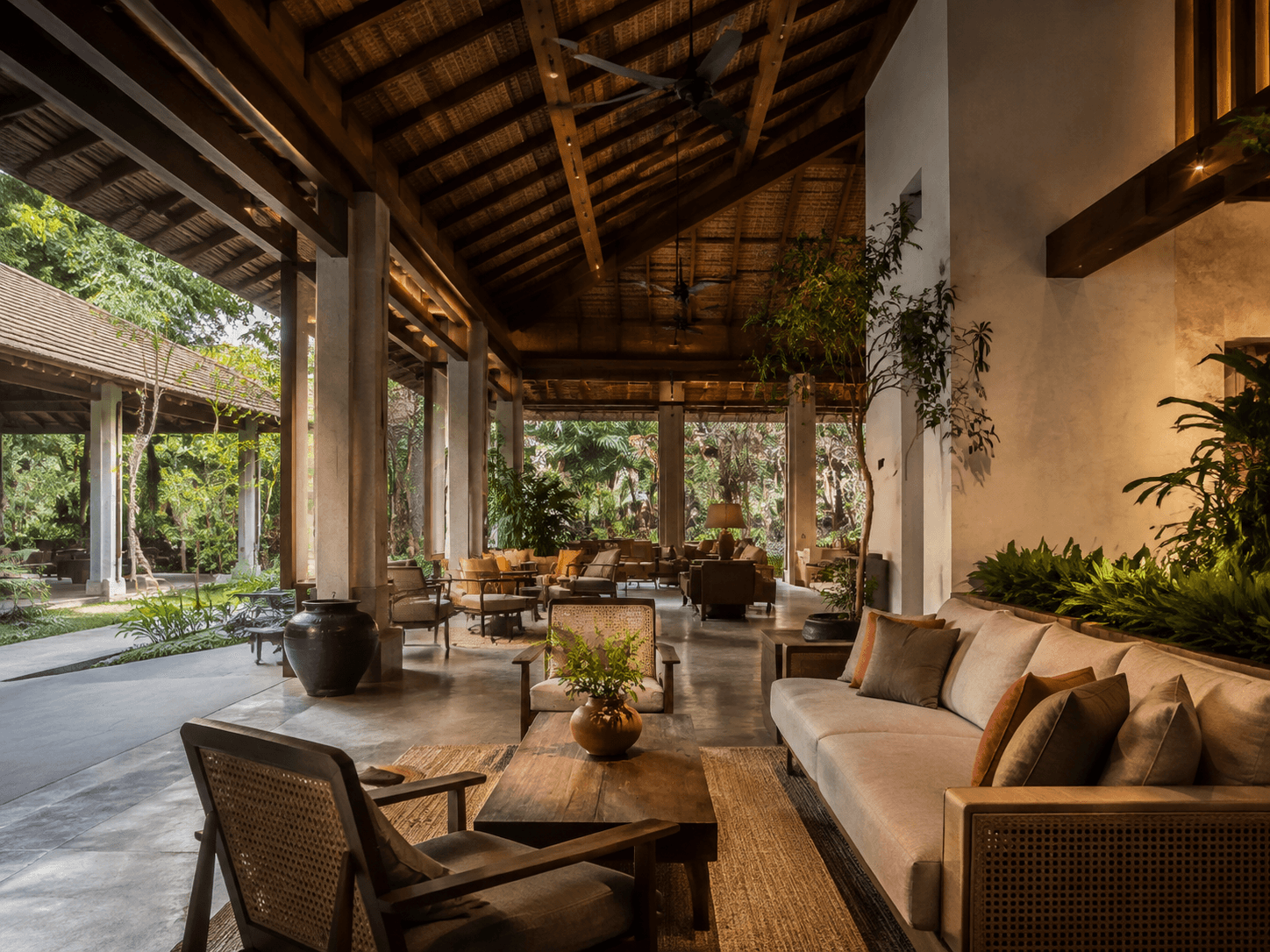 Hospitality property interior, no identifiable brand or person